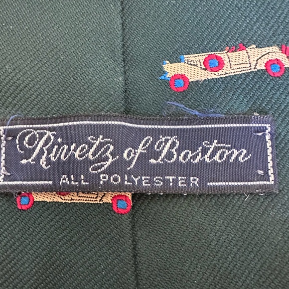 Classic Men’s Neck Tie with Embroidered Packards - Picture 6 of 7